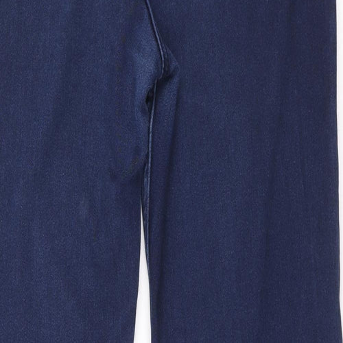 Per Una Womens Blue Cotton Straight Jeans Size 32 in L27 in Regular Zip