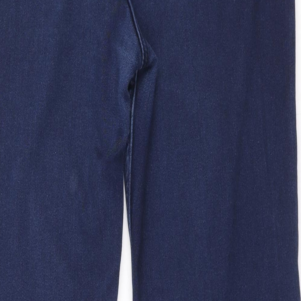 Per Una Womens Blue Cotton Straight Jeans Size 32 in L27 in Regular Zip