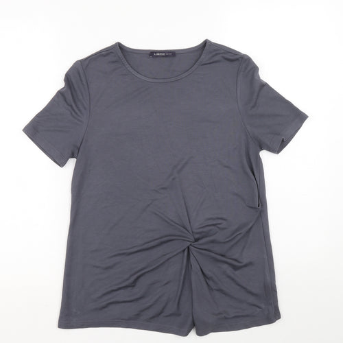 Marks and Spencer Womens Grey Modal Tunic T-Shirt Size 10 Round Neck