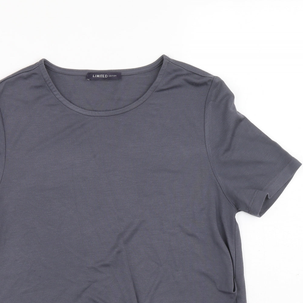 Marks and Spencer Womens Grey Modal Tunic T-Shirt Size 10 Round Neck
