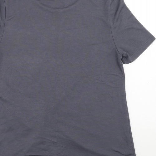 Marks and Spencer Womens Grey Modal Tunic T-Shirt Size 10 Round Neck