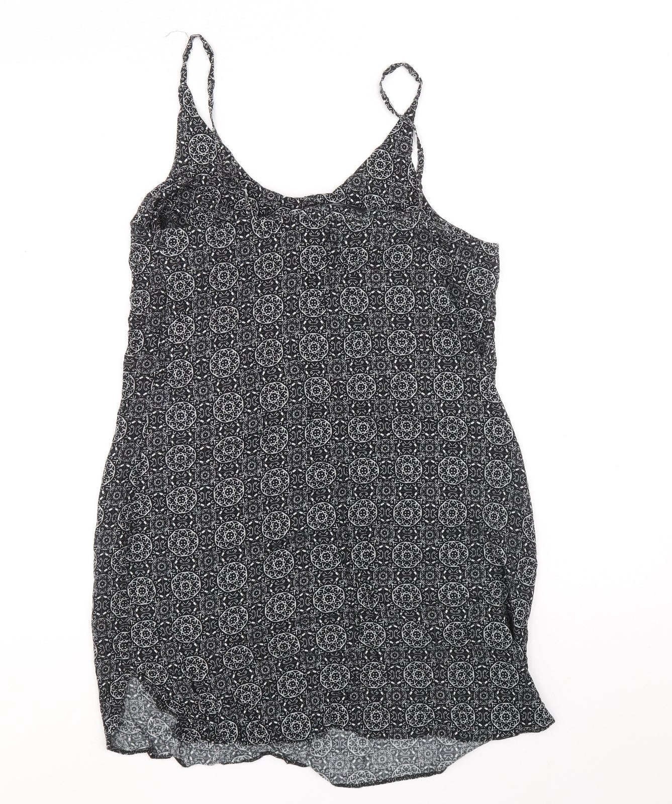 Atmosphere Womens Black Fair Isle Viscose Mini Size 12 V-Neck Pullover