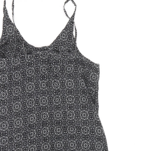 Atmosphere Womens Black Fair Isle Viscose Mini Size 12 V-Neck Pullover