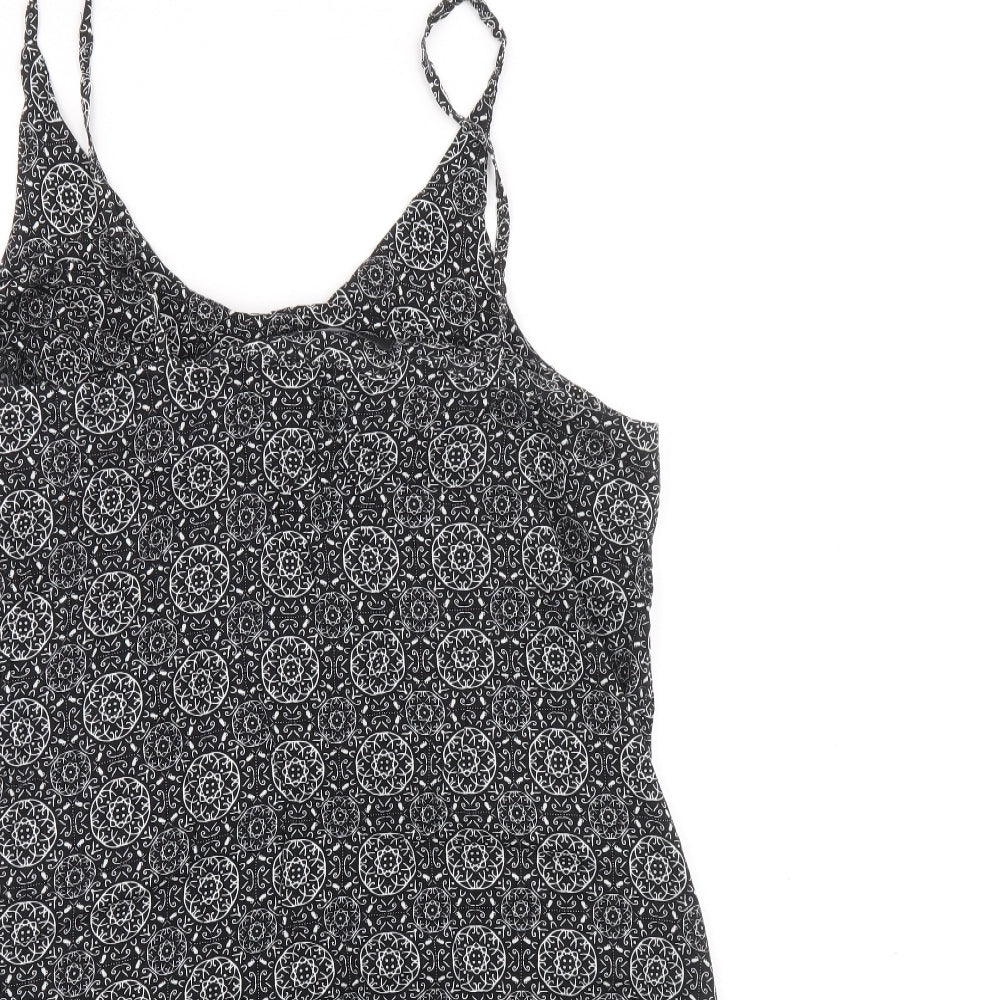 Atmosphere Womens Black Fair Isle Viscose Mini Size 12 V-Neck Pullover