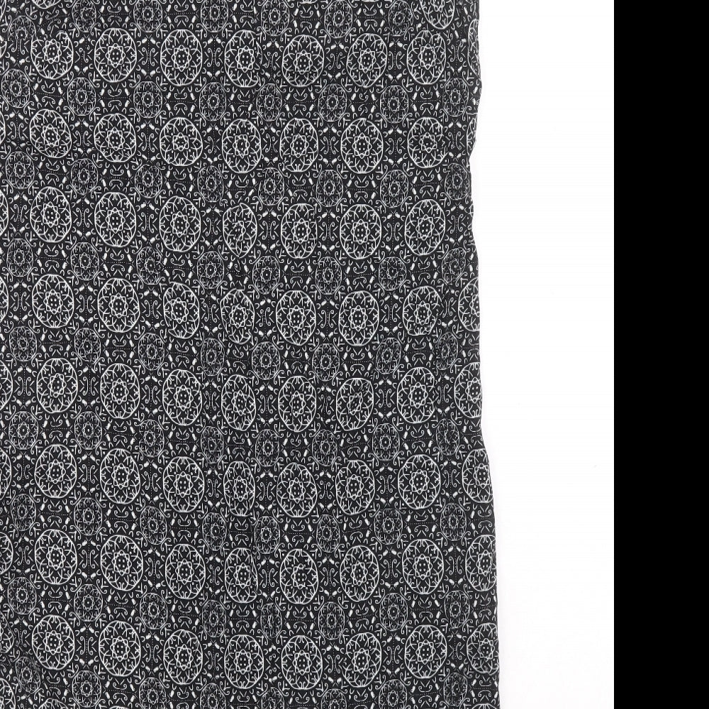 Atmosphere Womens Black Fair Isle Viscose Mini Size 12 V-Neck Pullover
