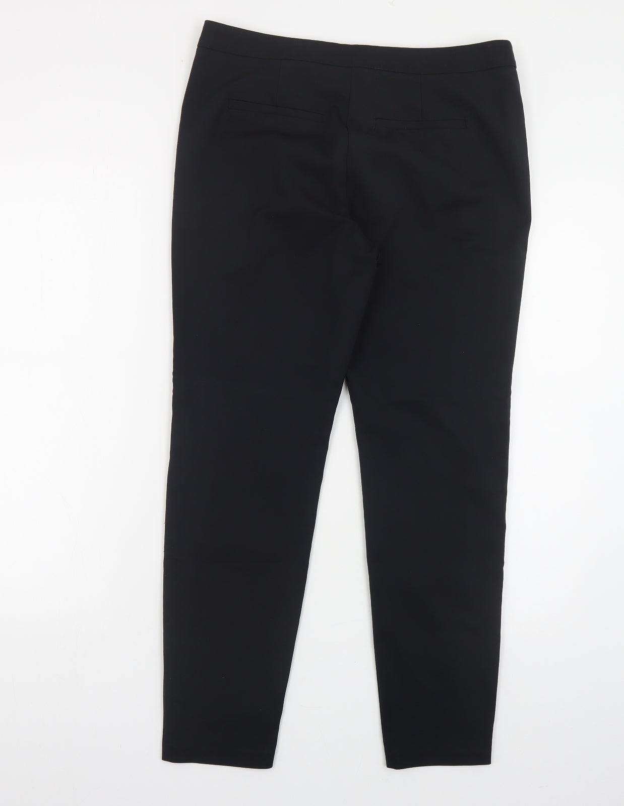 Saint Tropez Womens Black Cotton Trousers Size M L27 in Regular Hook & Eye