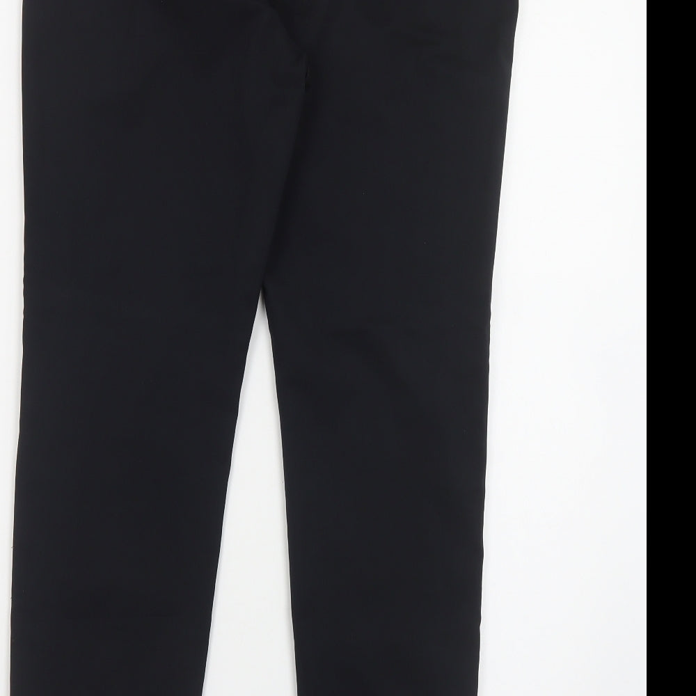 Saint Tropez Womens Black Cotton Trousers Size M L27 in Regular Hook & Eye