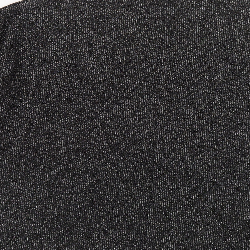 River Island Womens Black Round Neck Polyester Pullover Jumper Size S - Voluminous Sleeves