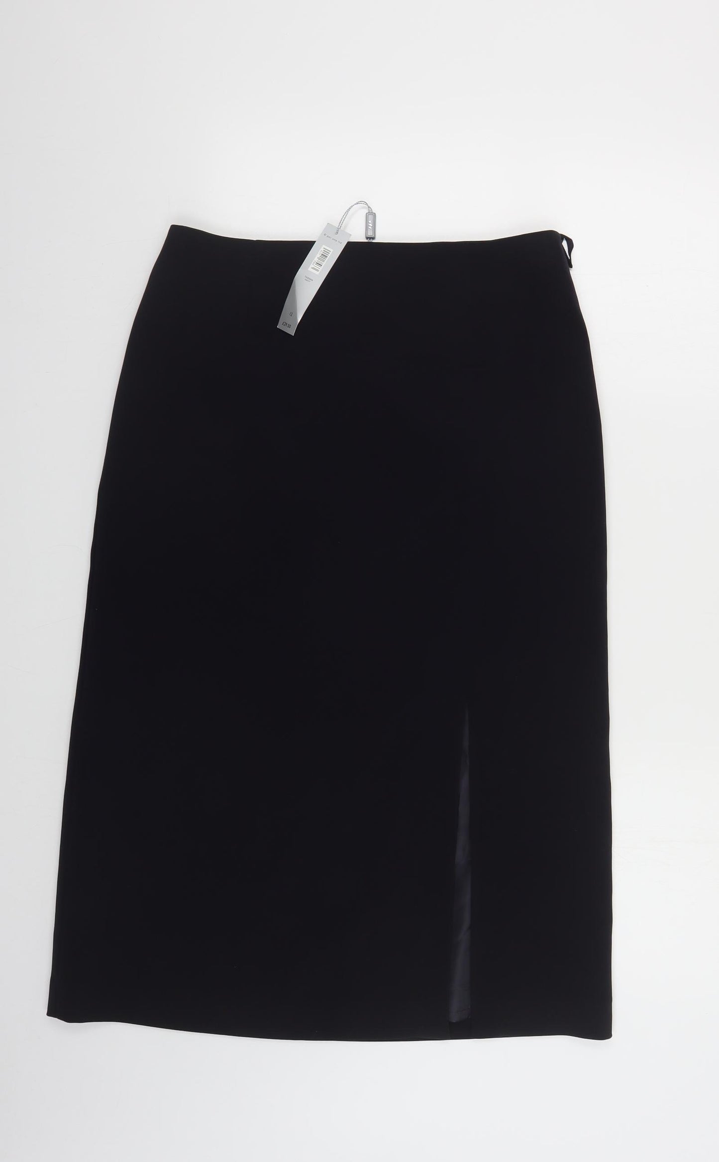 Per Una Womens Blue Polyester Straight & Pencil Skirt Size 12 Zip