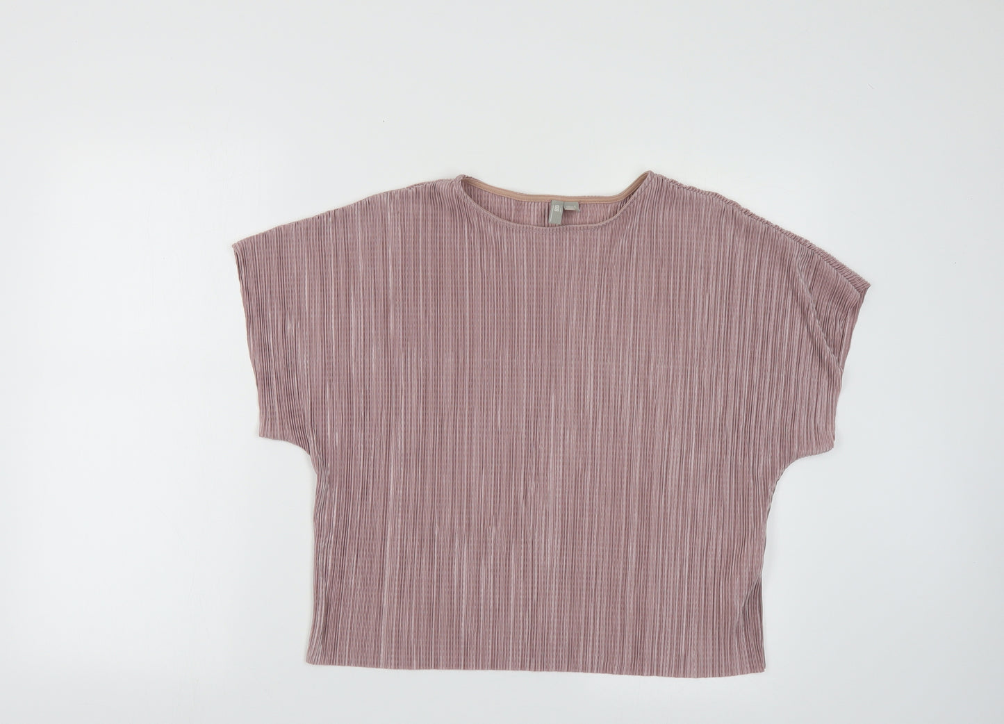 ASOS Womens Pink Polyester Basic Blouse Size 4 Round Neck