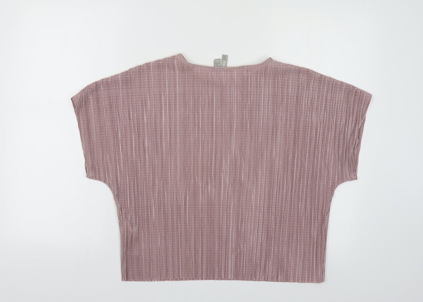 ASOS Womens Pink Polyester Basic Blouse Size 4 Round Neck