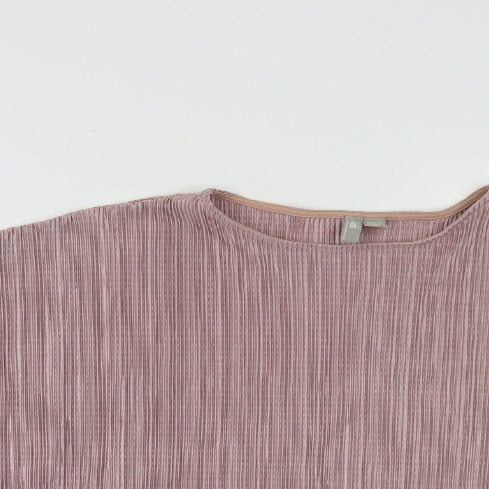 ASOS Womens Pink Polyester Basic Blouse Size 4 Round Neck