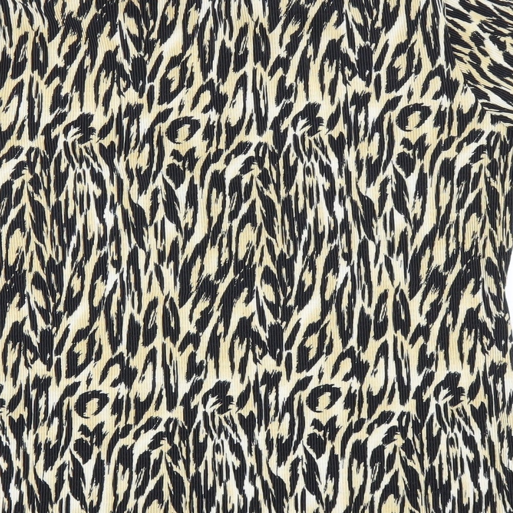Sarah Hamilton Womens Multicoloured Animal Print Polyester Basic Blouse Size 16 Collared - Leopard Print