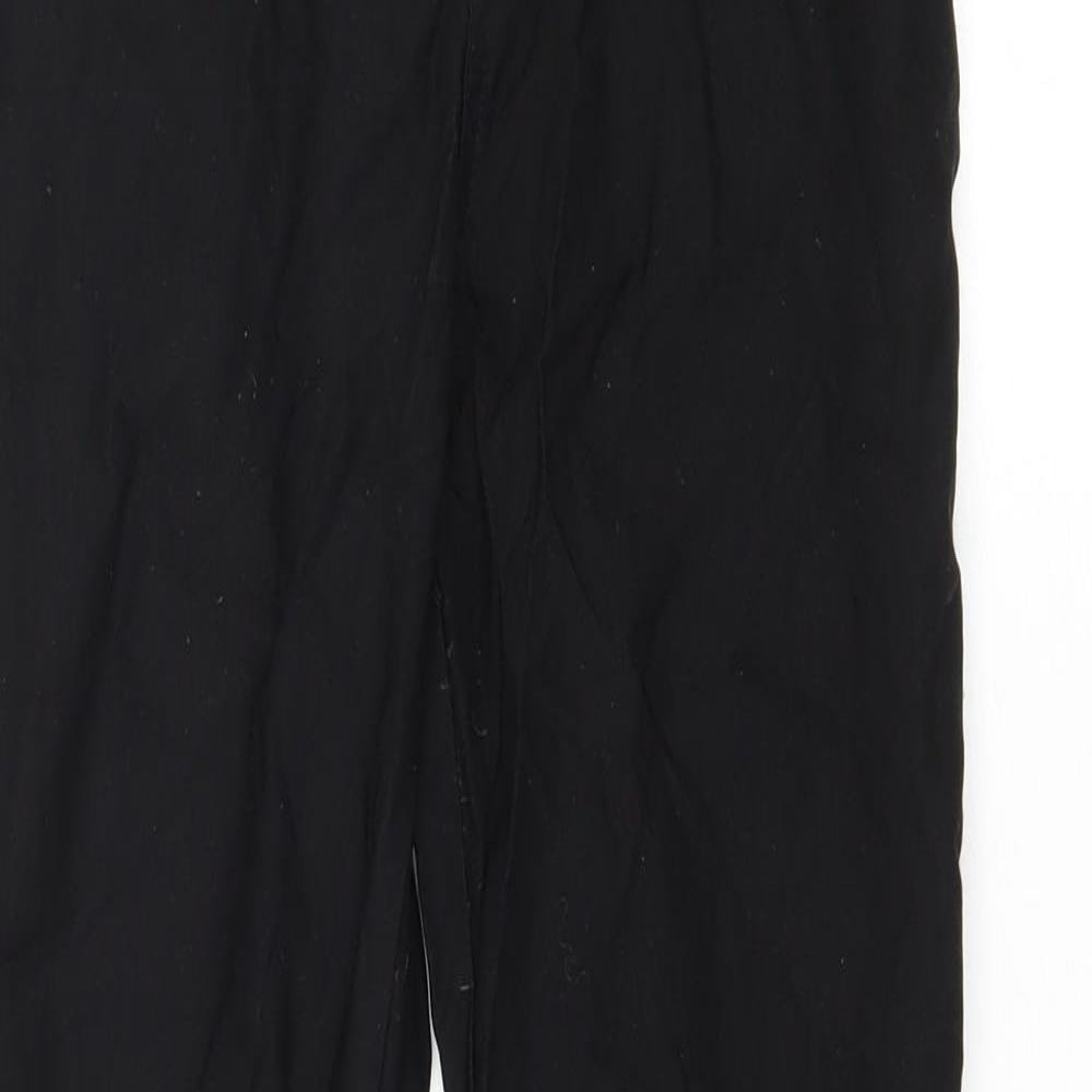 HEAS Womens Black Polyester Trousers Size L L28 in Regular Drawstring
