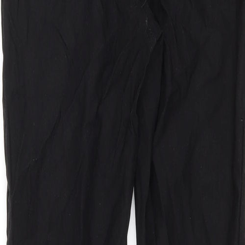 HEAS Womens Black Polyester Trousers Size L L28 in Regular Drawstring