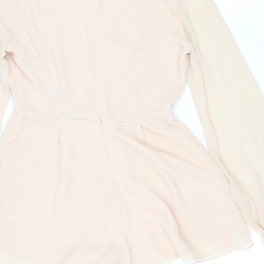 Topshop Womens Pink Polyester Playsuit One-Piece Size 10 Zip