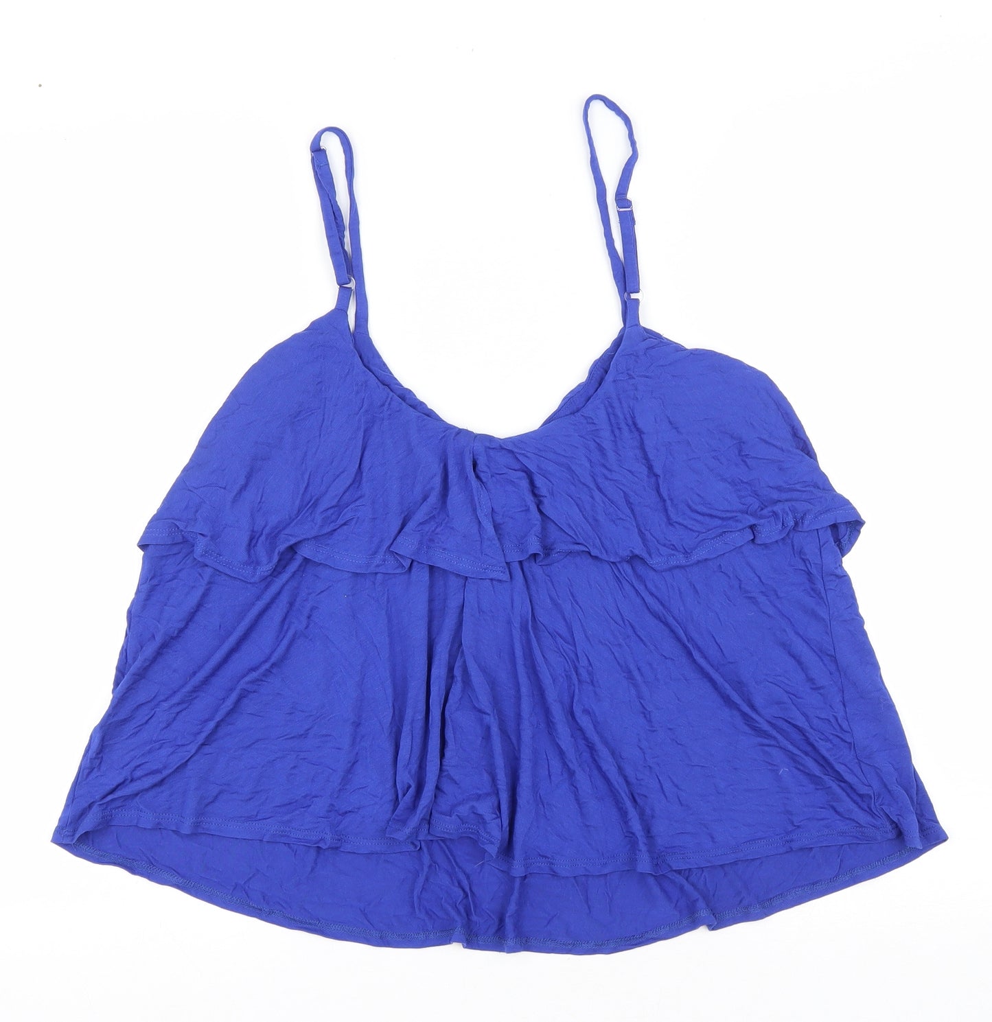 ASOS Womens Blue Viscose Camisole Tank Size 16 V-Neck