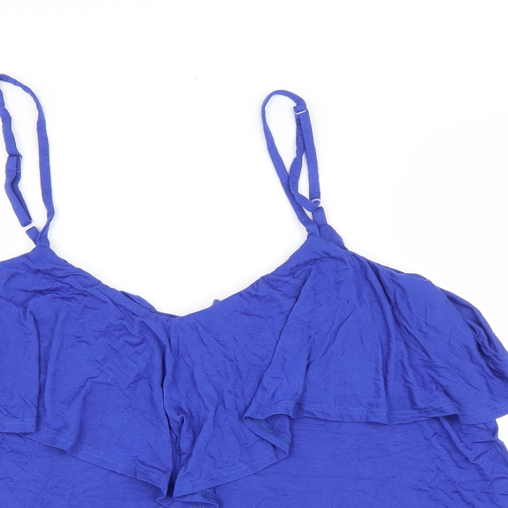ASOS Womens Blue Viscose Camisole Tank Size 16 V-Neck