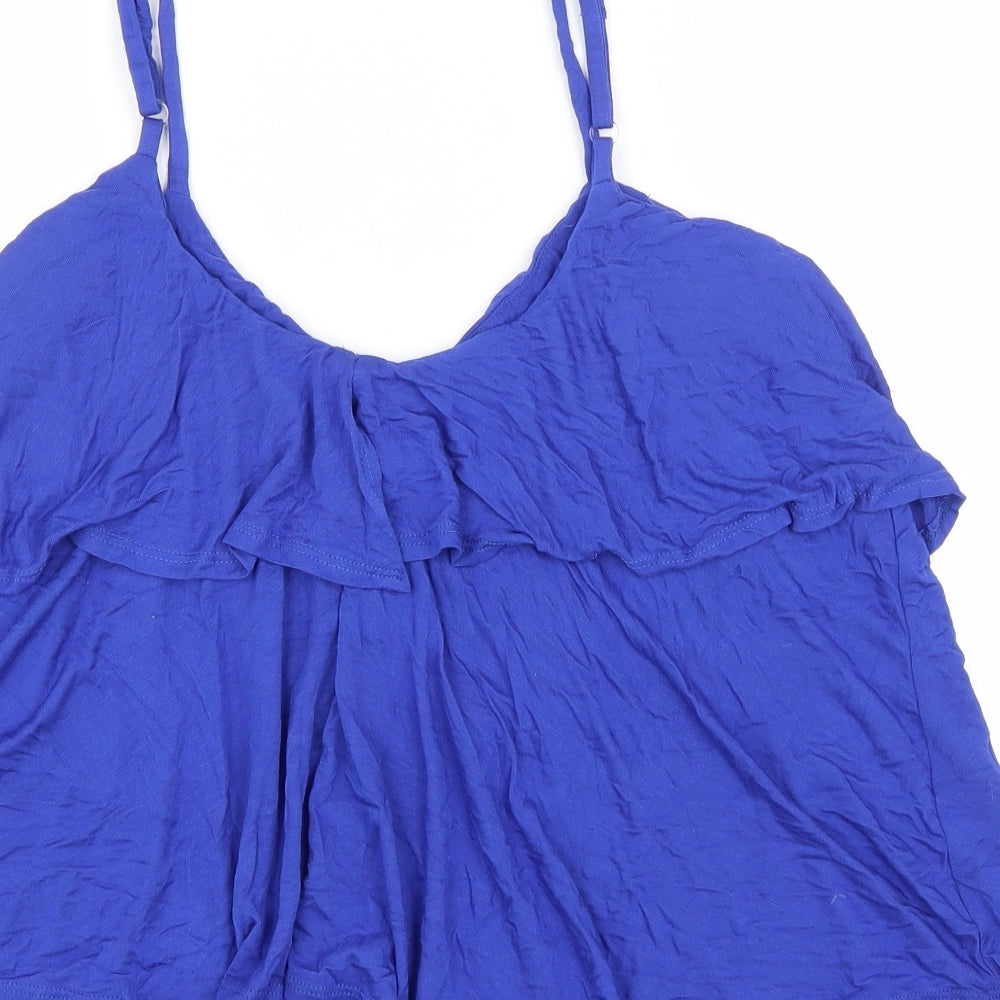 ASOS Womens Blue Viscose Camisole Tank Size 16 V-Neck
