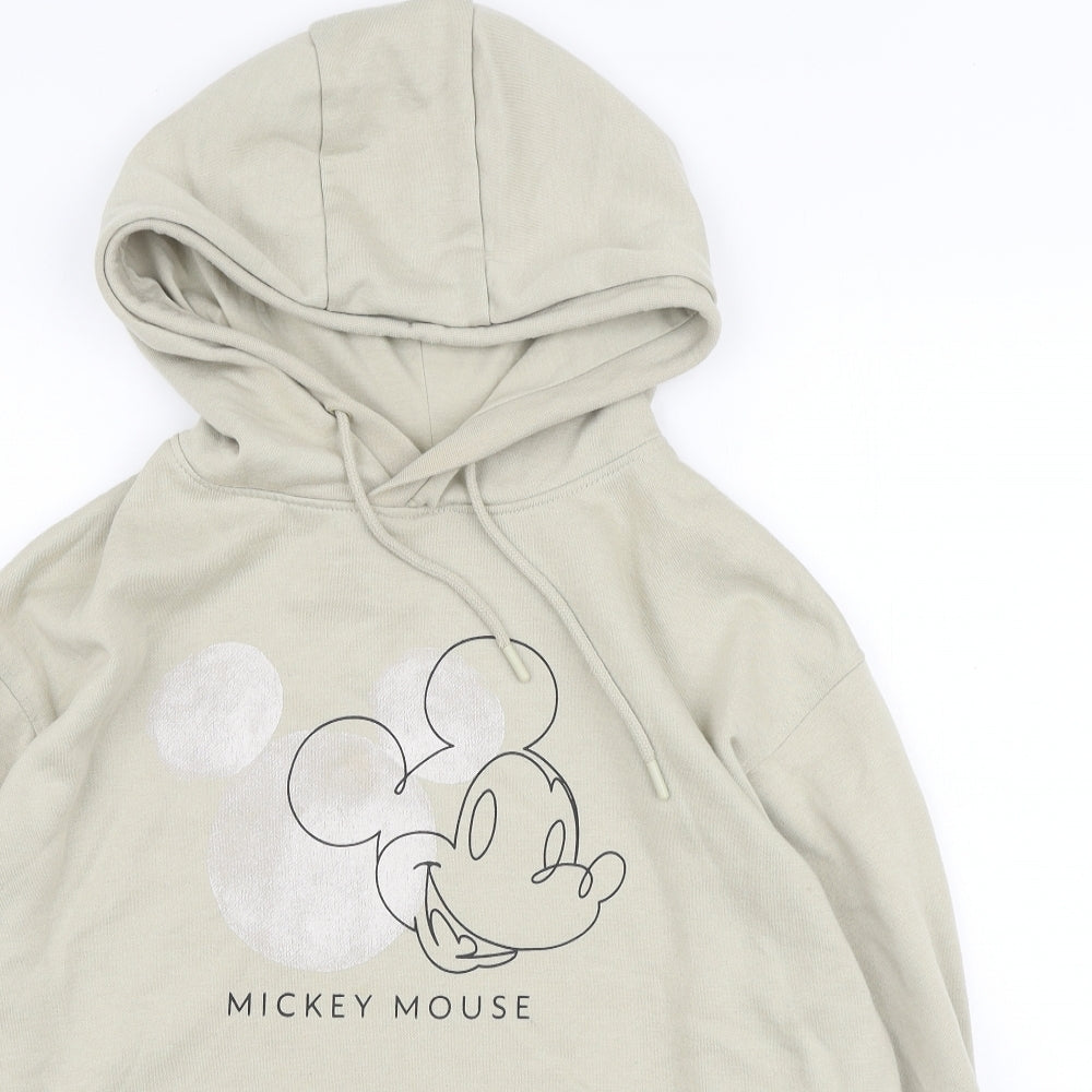 Primark Womens Green Polyester Pullover Hoodie Size M Pullover - Mickey Mouse
