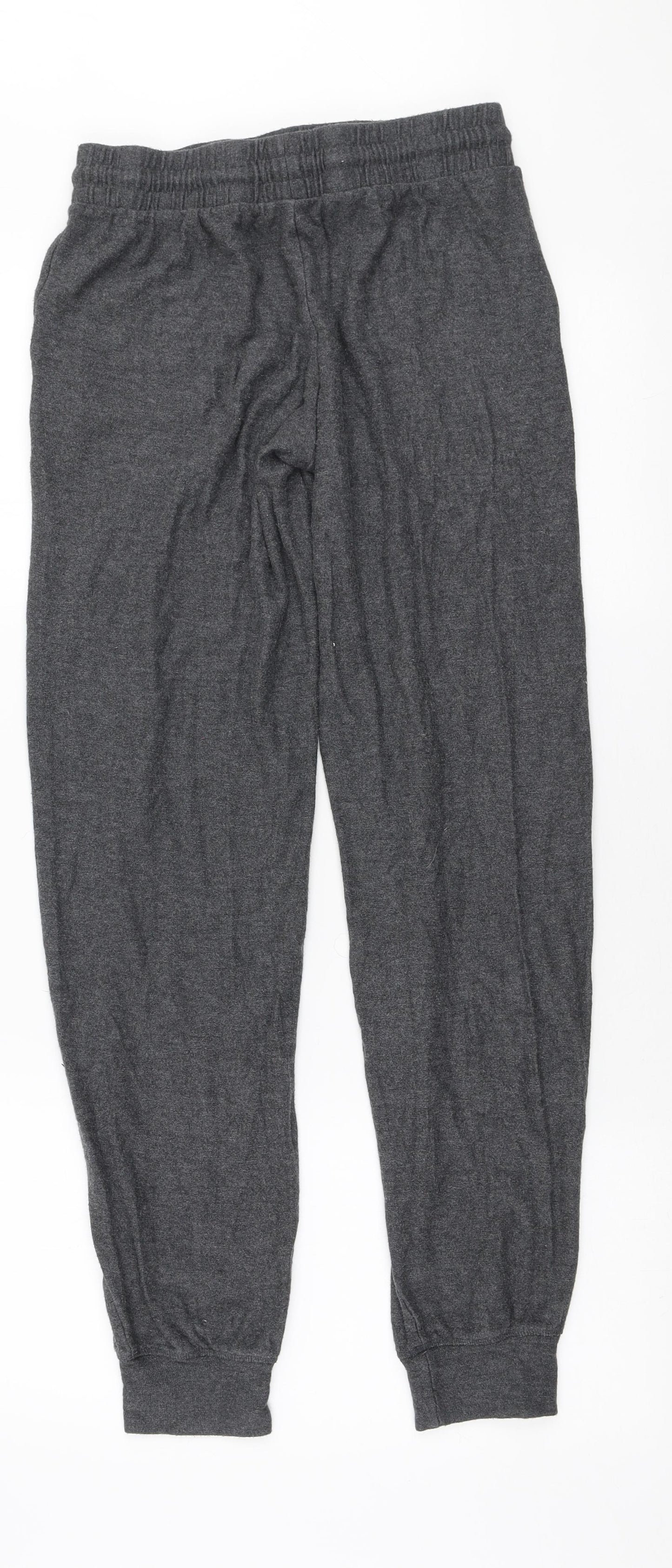 Marks and Spencer Womens Grey Polyester Jogger Trousers Size 6 L29 in Regular Drawstring