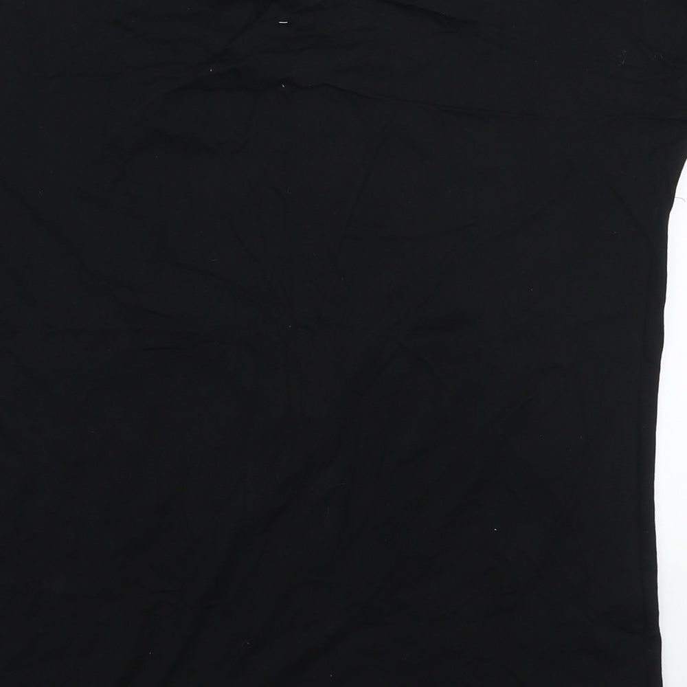 George Womens Black Cotton Basic T-Shirt Size M Round Neck - Team Pudsey