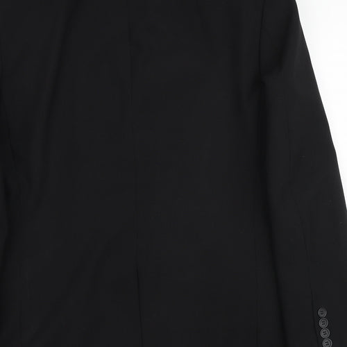 George Mens Black Polyester Jacket Blazer