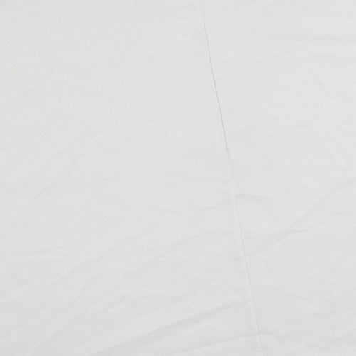 NEXT Womens White Polyester Basic T-Shirt Size 22 Round Neck - Ruched Sleeves