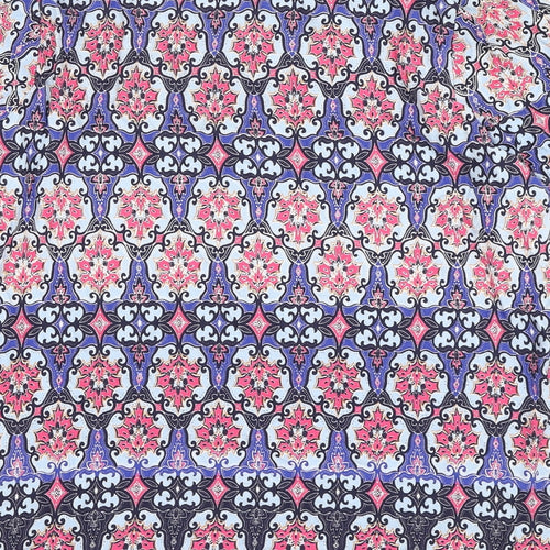 Marks and Spencer Womens Multicoloured Geometric Viscose Basic Blouse Size 20 Round Neck