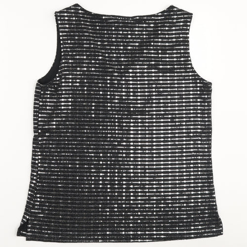 Wallis Womens Black Nylon Basic Tank Size M V-Neck