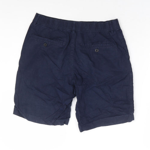 Uniqlo Womens Blue Cotton Chino Shorts Size 27 in L8 in Regular Zip