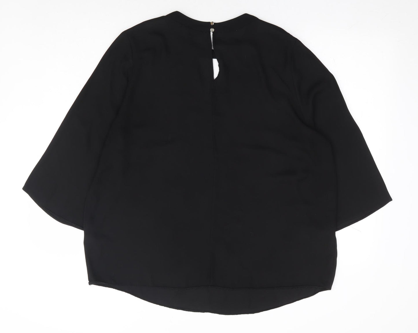 F&F Womens Black Polyester Camisole Blouse Size 20 Round Neck