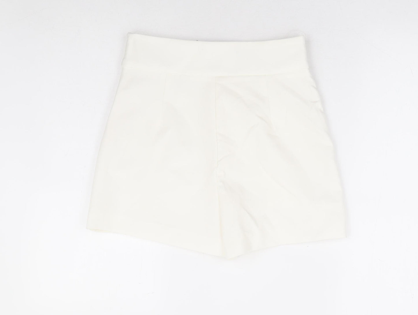 Zara Womens White Polyester Skort Size S Zip