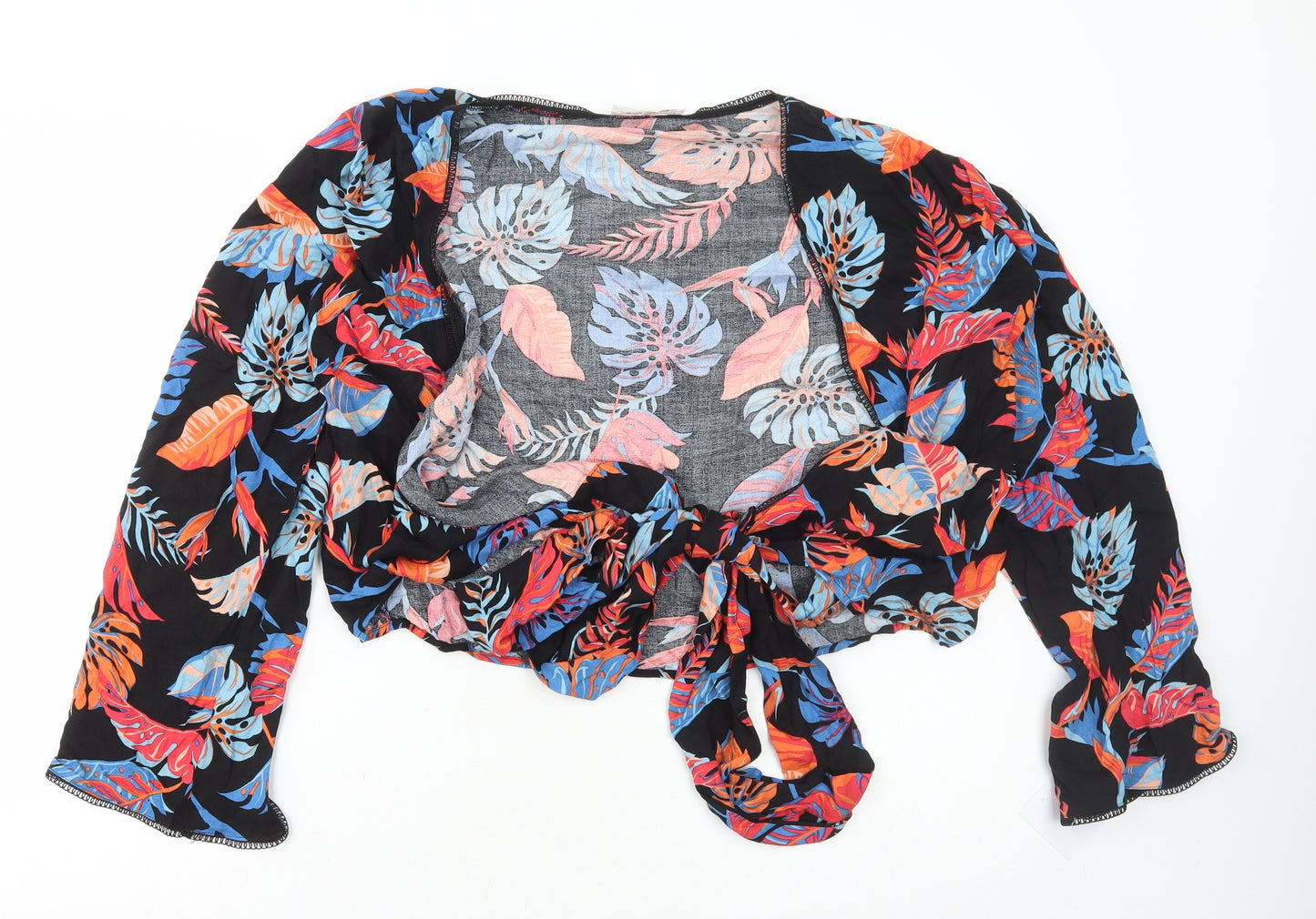 Grace & Mila Womens Multicoloured V-Neck Floral Viscose Cardigan Jumper Size S