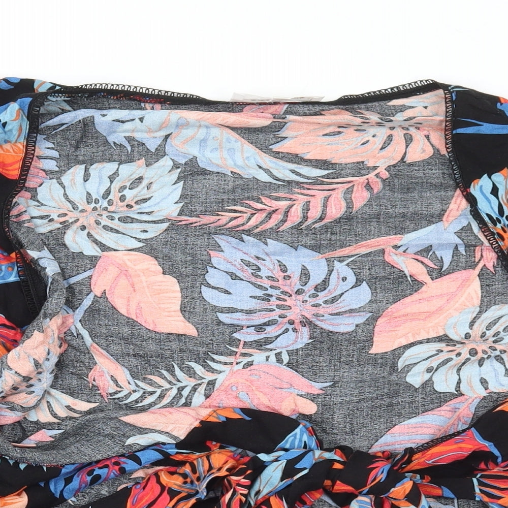 Grace & Mila Womens Multicoloured V-Neck Floral Viscose Cardigan Jumper Size S