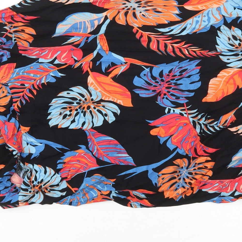 Grace & Mila Womens Multicoloured V-Neck Floral Viscose Cardigan Jumper Size S