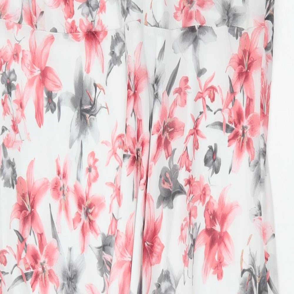 anna rose Womens Multicoloured Floral Polyester A-Line Size 20 Round Neck Zip