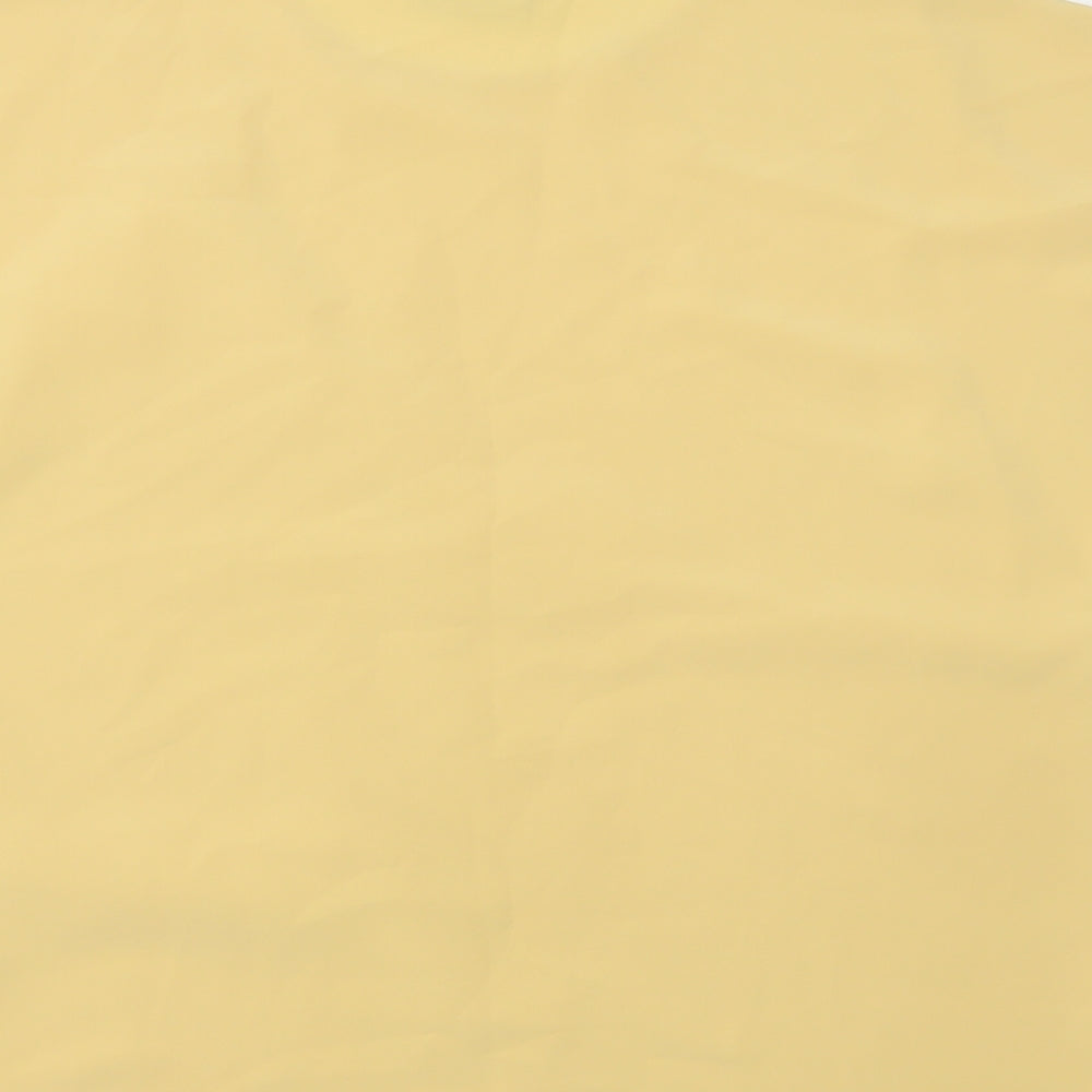BHS Womens Yellow Polyester Basic Blouse Size 14 Round Neck