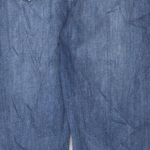 Marks and Spencer Womens Blue Cotton Skinny Jeans Size 18 L29 in Regular Button