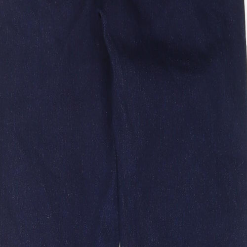 Marks and Spencer Womens Blue Cotton Skinny Jeans Size 8 L28 in Regular Button