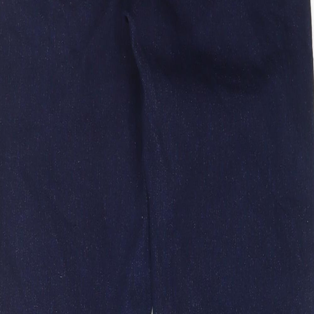 Marks and Spencer Womens Blue Cotton Skinny Jeans Size 8 L28 in Regular Button