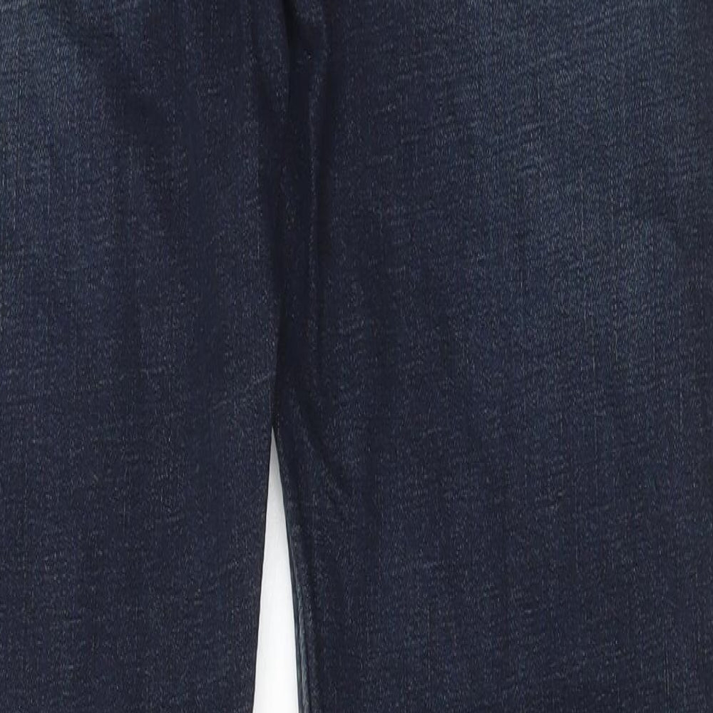 Marks and Spencer Mens Blue Cotton Skinny Jeans Size 34 in L31 in Regular Button