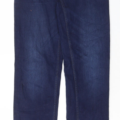 Marks and Spencer Womens Blue Cotton Skinny Jeans Size 10 L31 in Regular Button