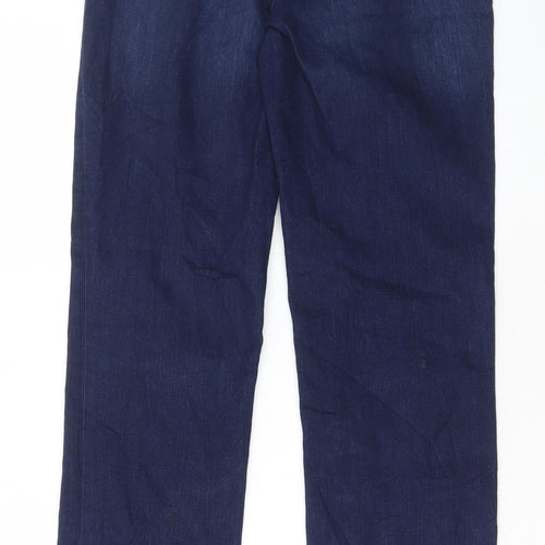 Marks and Spencer Womens Blue Cotton Skinny Jeans Size 10 L31 in Regular Button