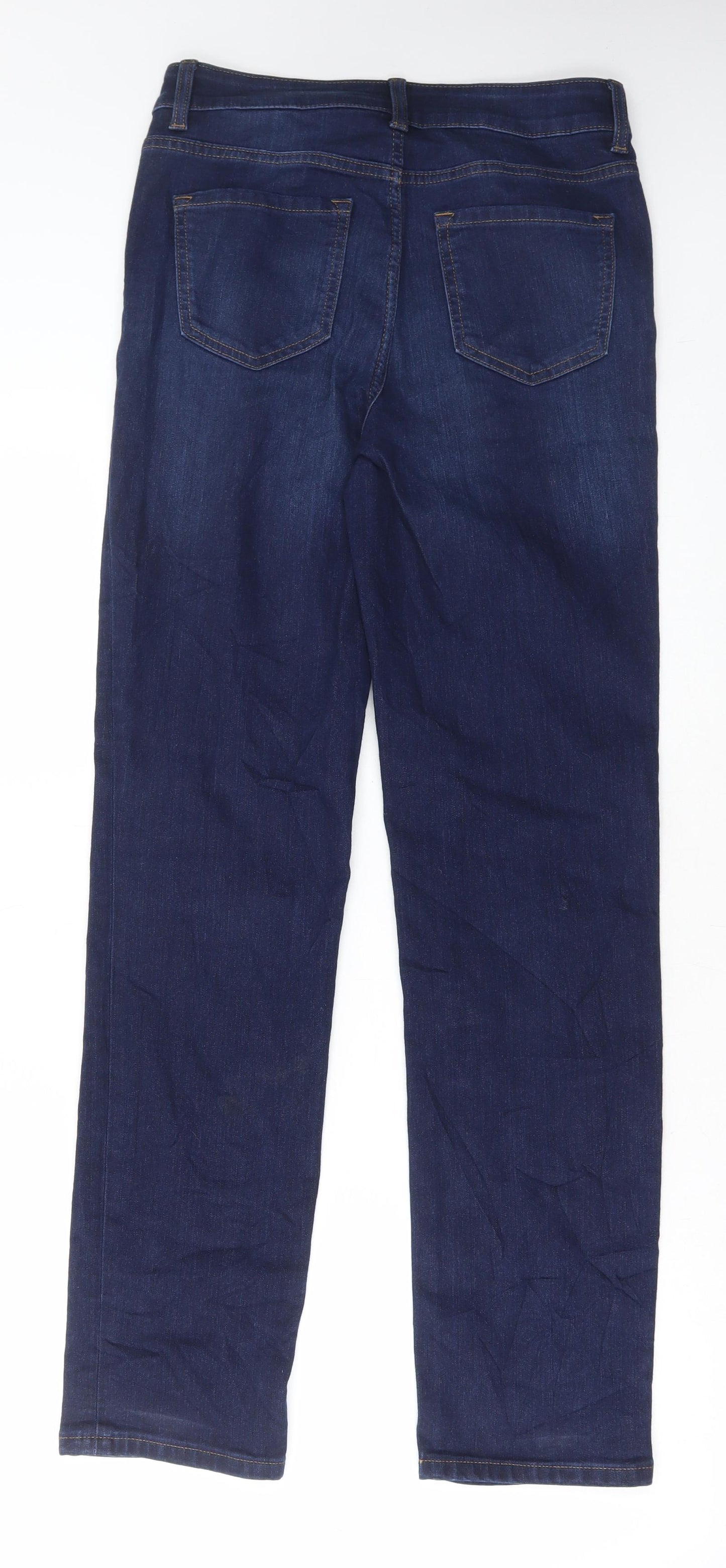 Marks and Spencer Womens Blue Cotton Skinny Jeans Size 10 L31 in Regular Button