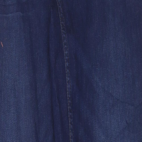 Marks and Spencer Womens Blue Cotton Skinny Jeans Size 10 L31 in Regular Button