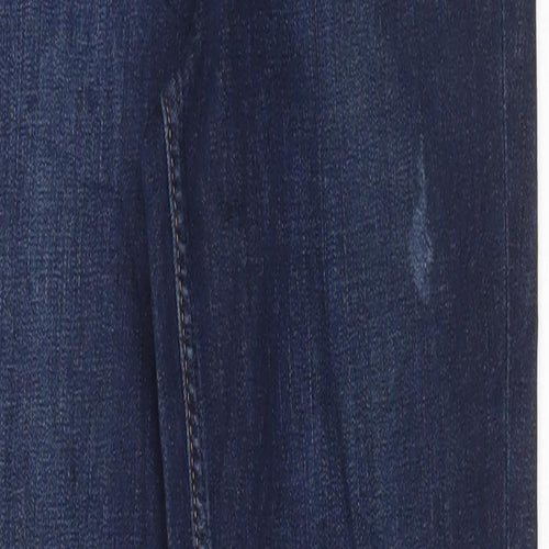 Marks and Spencer Womens Blue Cotton Skinny Jeans Size 10 L31 in Regular Button