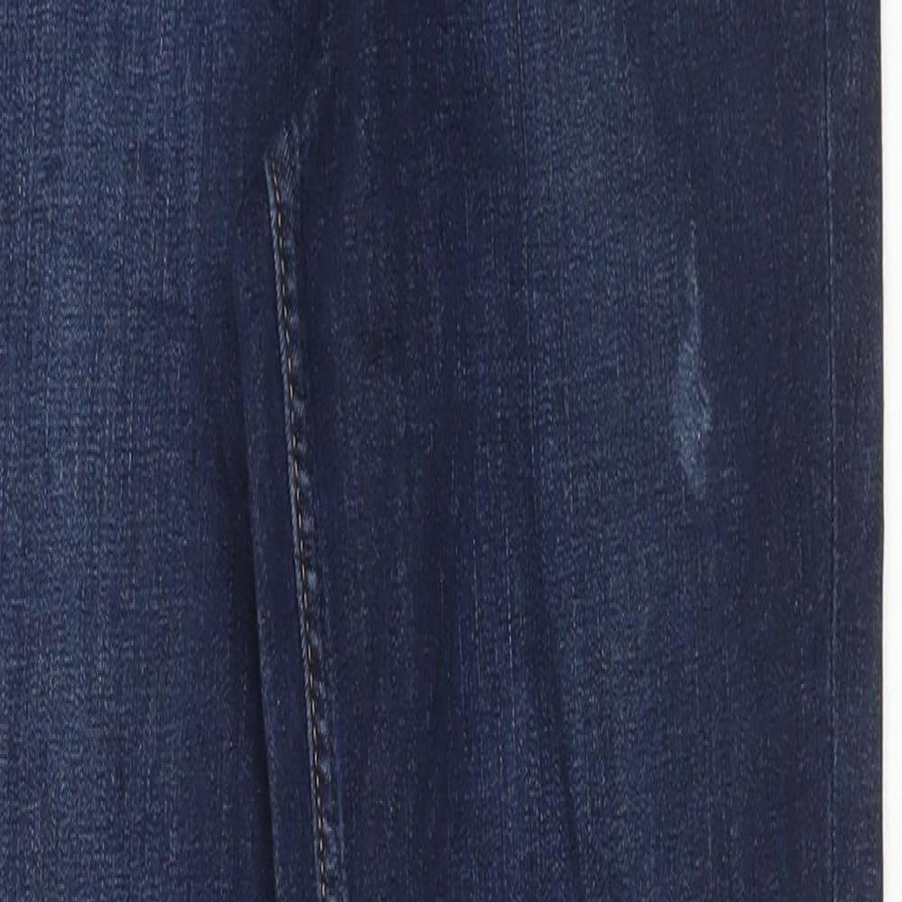 Marks and Spencer Womens Blue Cotton Skinny Jeans Size 10 L31 in Regular Button