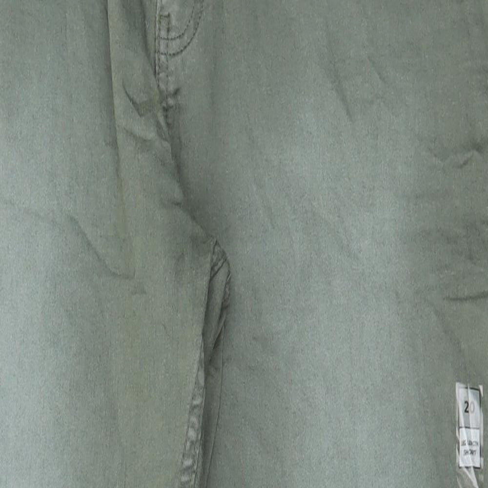 Marks and Spencer Womens Green Cotton Skinny Jeans Size 20 L26 in Regular Button