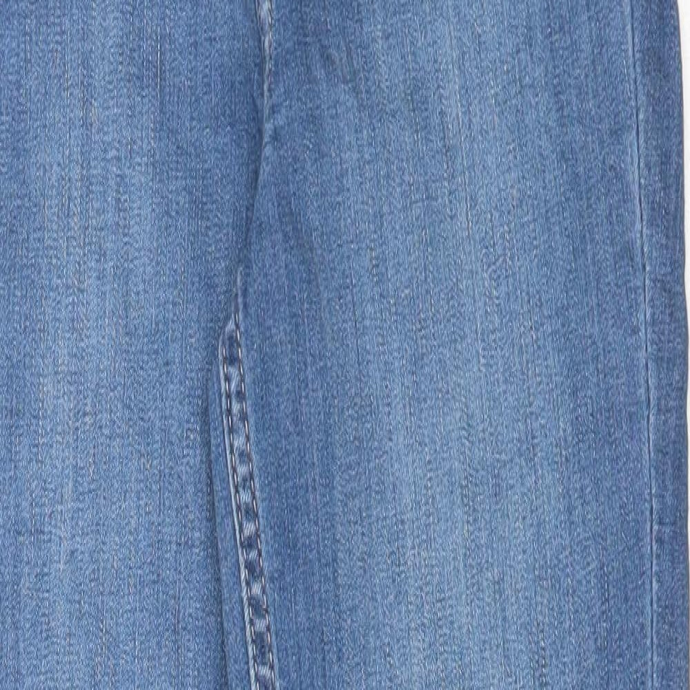 Marks and Spencer Womens Blue Cotton Skinny Jeans Size 8 L29 in Regular Button